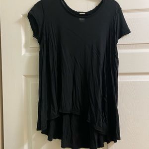 Free People High-Low Black Top